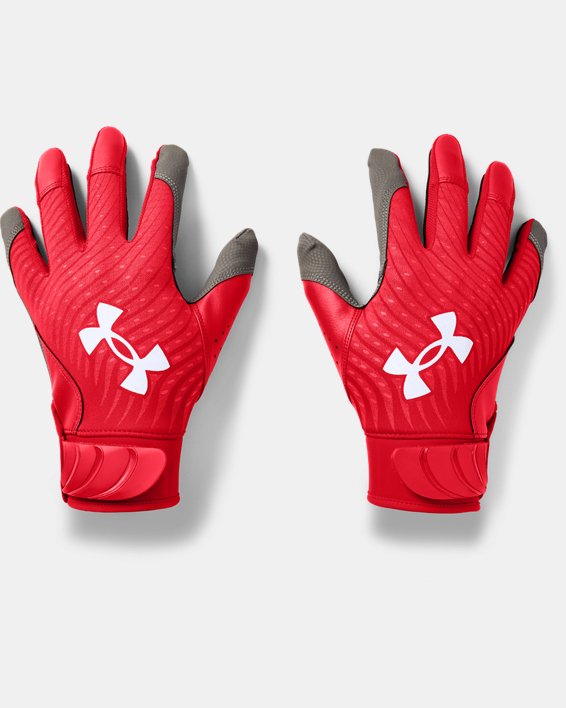 Men's UA Harper Hustle Batting Gloves, Red, pdpMainDesktop image number 0